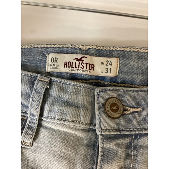 Hollister Jeans Womens Size 24 x 31 Light Wash High Rise Skinny Denim - Picture 2 of 5